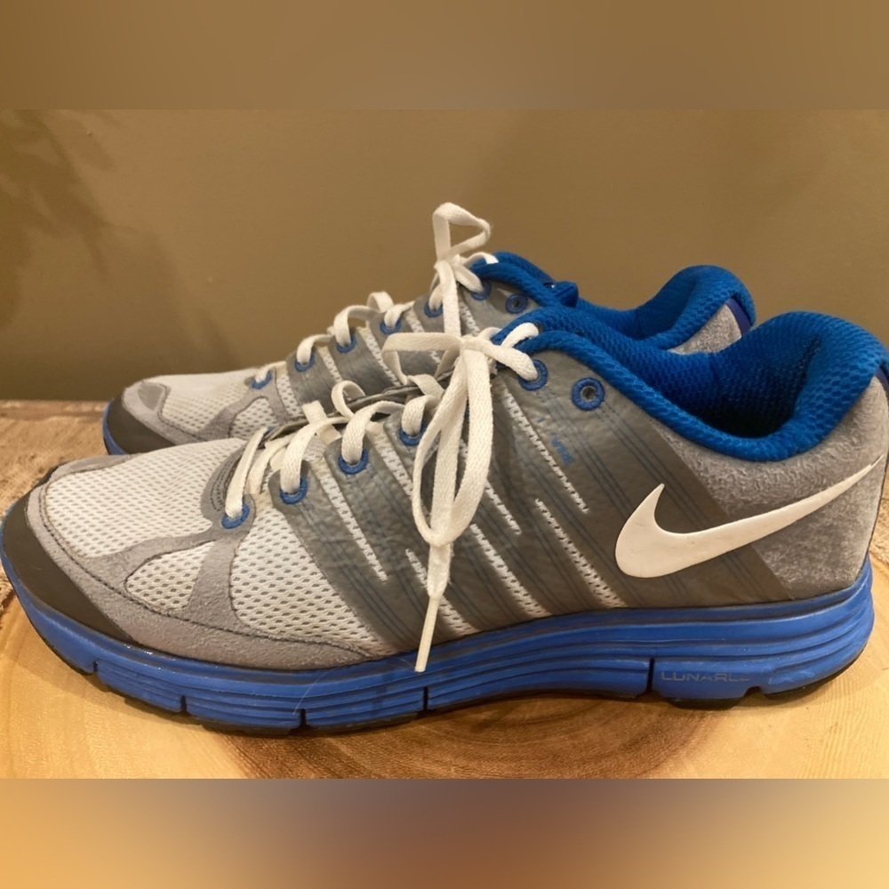 Nike Lunar Elite 2 Grey & Blue/white‎ 429784-10 MENS 10.5 - Picture 3 of 13